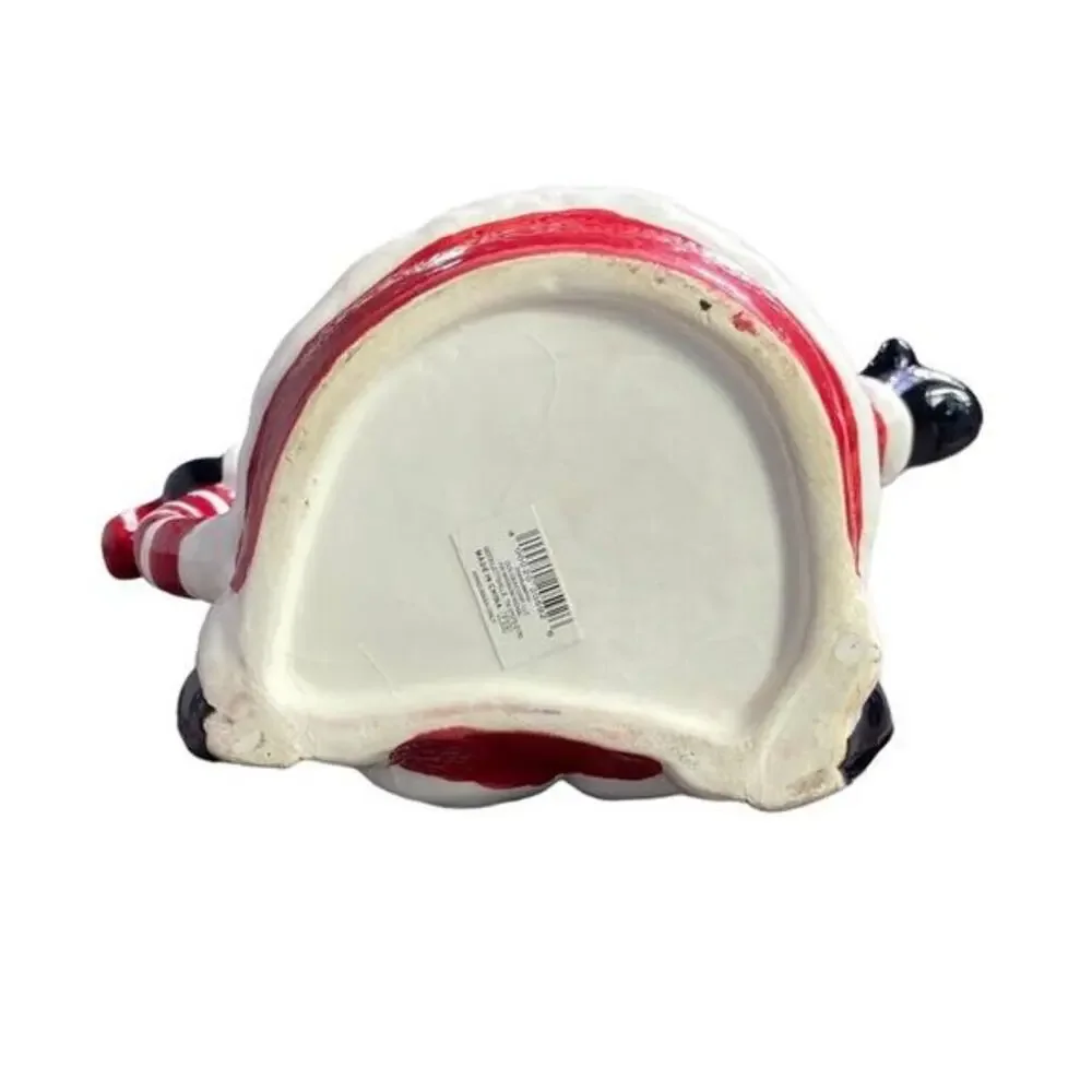 Vintage Santa Clause Christmas Teapot‎ Hat Lid Handle Pour